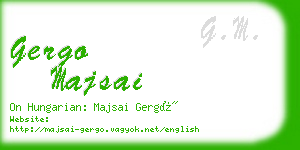 gergo majsai business card